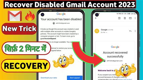 How To Recover Disable Gmail Account With New Tricks Youtube