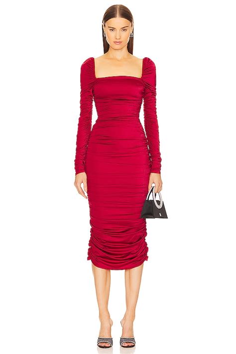 Michael Costello X Revolve Warner Midi Dress In Red Revolve