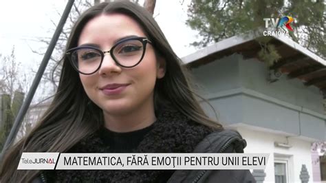 Matematica F R Emo Ii Pentru Unii Elevi Stiri Tvr Craiova