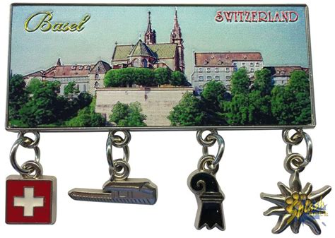 Magnet Basel With Picture And Trailer Metall Magnet Magnet Swiss Souvenirs Splash Arts Ag