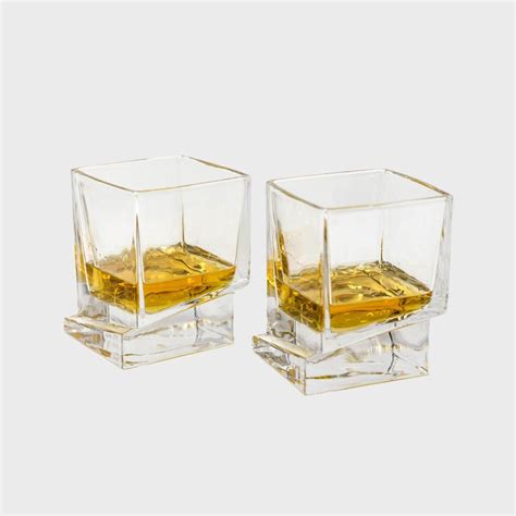 These Stunning Whiskey Glasses Have Jagged Lines That Remind Us Of The Frozen Glaciers Of Frigid