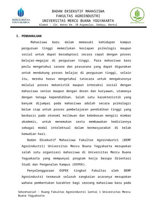 DOCX Proposal OSPEK Kampus II Rev DOKUMEN TIPS