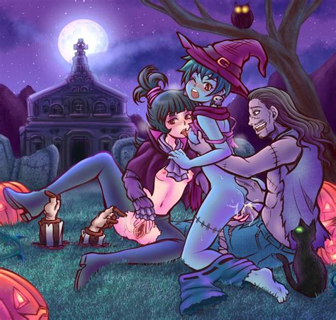 Commission Late Night Halloween Party By Octoppoi Hentai Foundry