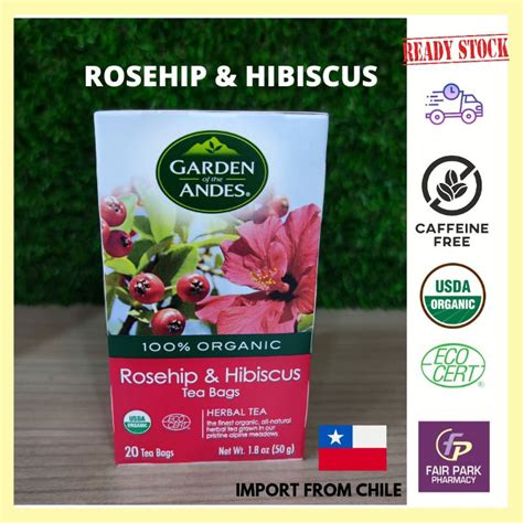 Fppharmacy Garden Of The Andes Organic Rosehip And Hibiscus Tea Caffeine Free Imported From