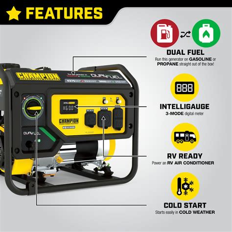 Champion 3500 Watt Dual Fuel Generator Norwall