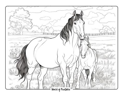 Realistic Ponies Coloring Pages