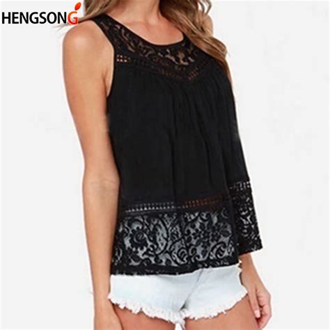 Summer Womens Tank Tops T Shirt Sexy Lace Vest Top Crochet Back Hollow