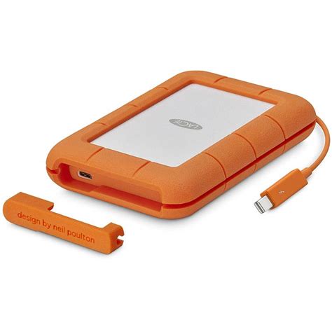 LaCie 2TB Rugged Thunderbolt USB C Portable External Hard Drive