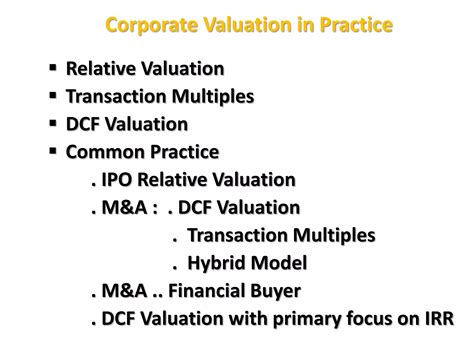 valuation