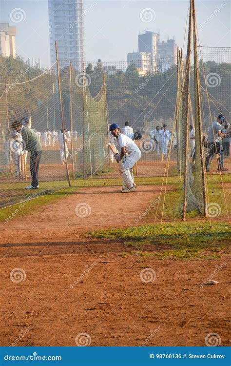 Teams Practicing Cricket In Mumbai Editorial Photo Image Of People