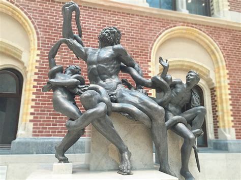 Ancient Greek Mythology Bronze Sculpture Of The Laocoon Group