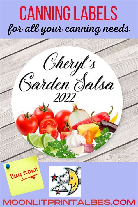 Custom Canning Labels Salsa Labels Personalized Mason Jar Labels