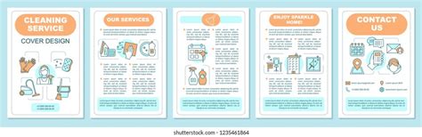 Cleaning Service Brochure Template Layout Flyer Stock Vector (Royalty ...