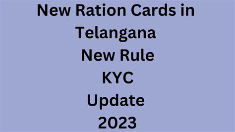 Ration Cards In Telangana New Rule Kyc Update English Version