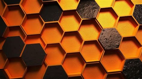 Premium AI Image Geometric Hexagon Honeycomb Pattern