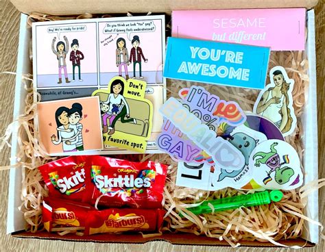 Lgbtq Pride Care Package Rainbow Pride Box Lgbtq Gift Box Gay Lesbian Pride Package