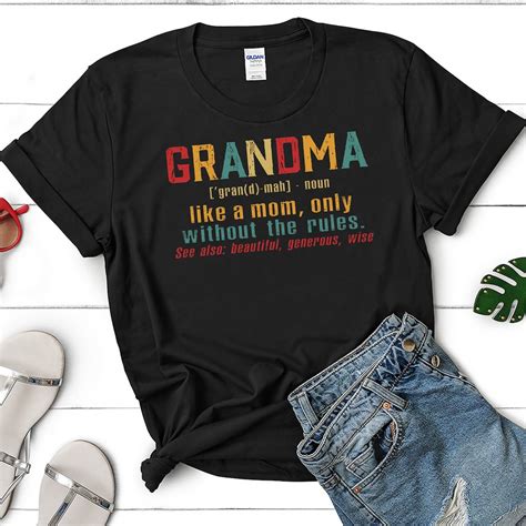 Funny Grandma Definition Unisex T Shirt Mothers Day T Etsy