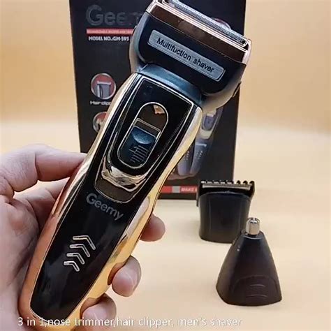 Good Quality Geemy Gm595 Rechargeable Men Grooming Kit Top Wireless 3