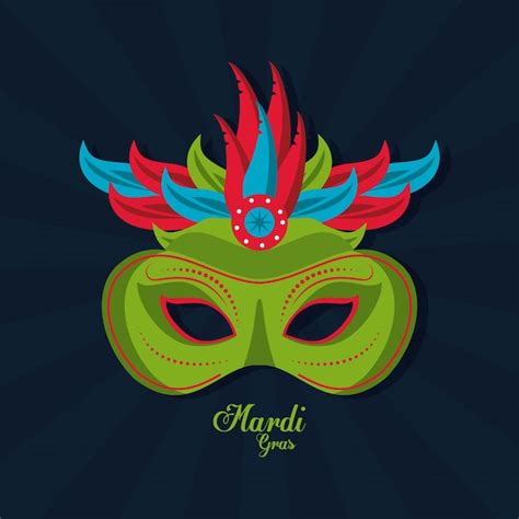 Karneval Maske Symbol Premium Vektor