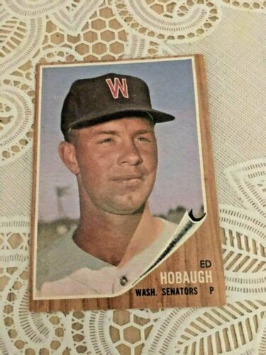 Vintage Topps Ed Hobaugh Ex Old Washington Senators Ebay