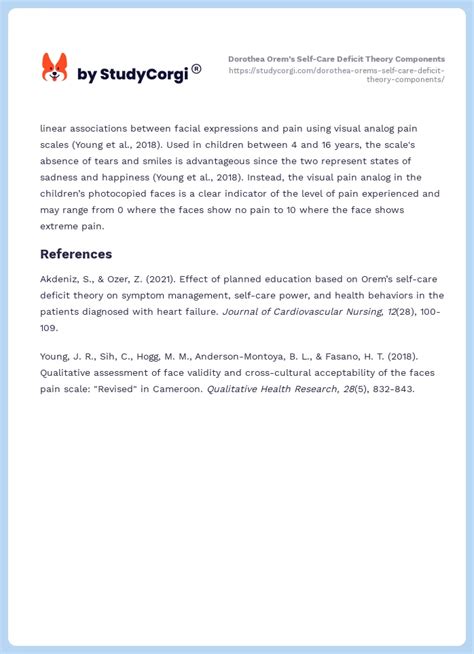 Dorothea Orem S Self Care Deficit Theory Components Free Essay Example