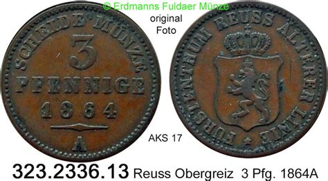 Reuss Ltere Linie Obergreiz Pfennig A Aks Ss