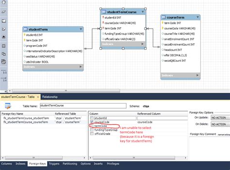 Mysql Workbench How To Define Foreign Key Relationships A B And B