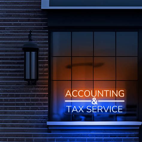 Accounting And Tax Service Sign For Business Custom Logo Sign Service