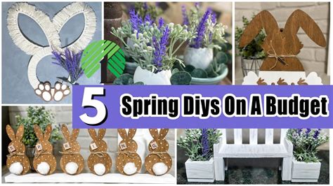 5 Spring Decor DIYs On A Budget Dollar Tree Spring Decor Easter DIY