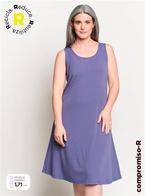 Ripley VESTIDO CORTO RIB AZIZ PARA MUJER