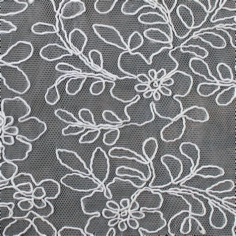 Https Thefabricroom Co Uk Mesh Embroidery Corded Lace White Html