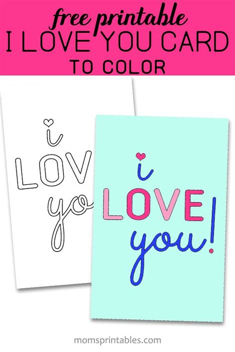 Free Printable I Love You Cards For Him - H0dgehe