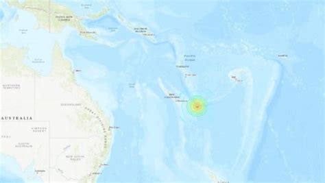 Terremoto Al Largo Della Costa Della Nuova Caledonia Emanata