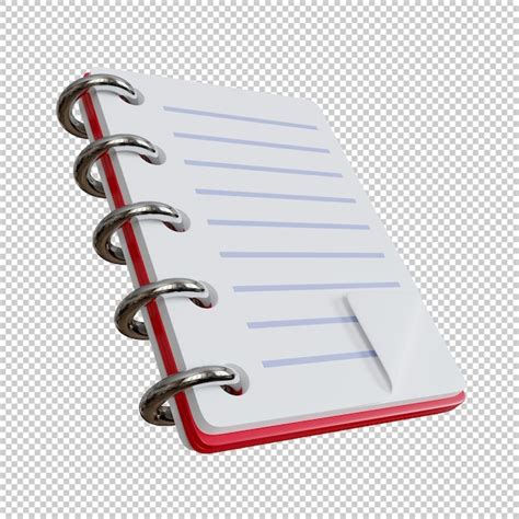 Icono 3d De Bloc De Notas De Dibujos Animados Archivo Psd Premium