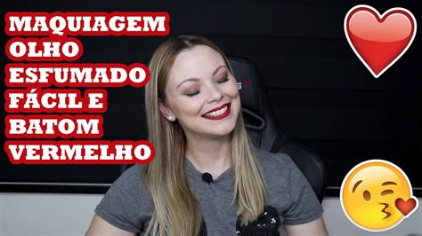 OLHO ESFUMADO FÁCIL BATOM VERMELHO YouTube