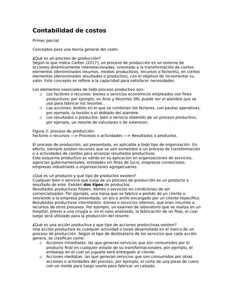 Modulo M Contabilidad De Costos Primer Parcial Conceptos Para