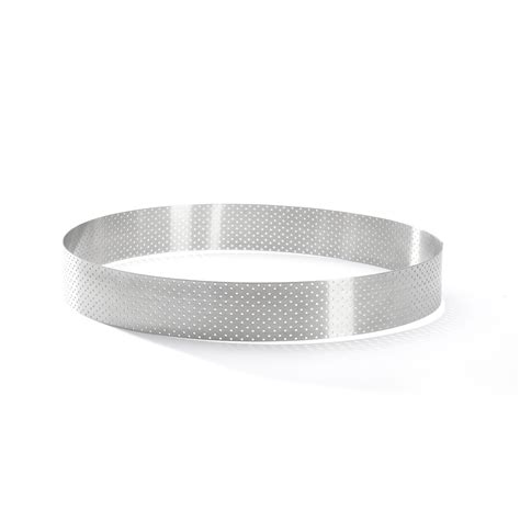 Cercle Tarte Rond Valrhona Inox Perfor Ht Cm Acier Inox