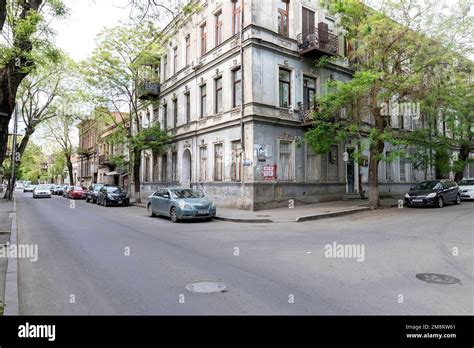 Old Part Of Tbilisi City With Old Residential Buildings And Beautiful