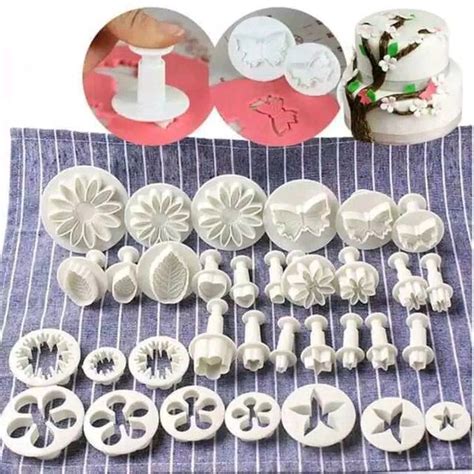 Jual Cetakan Cake Tools Biscuit Plunger Stamp Cutter Fondant 33 Pcs Di