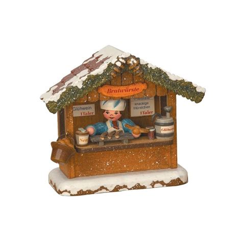 Original Hubrig Folk Art Winter House Bratwursth Usel O