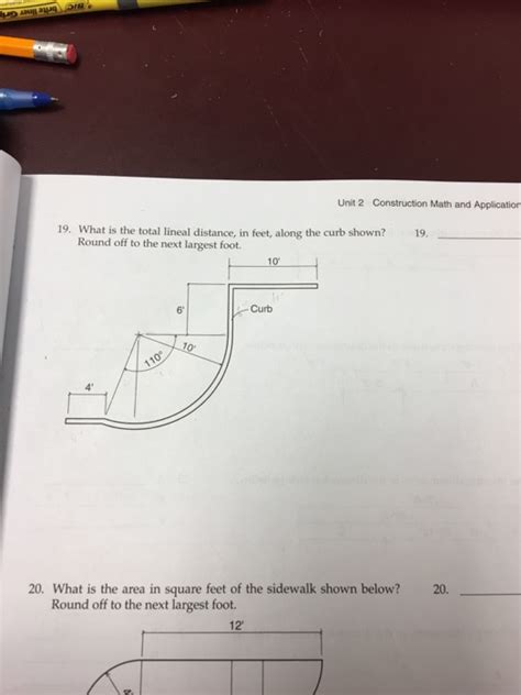 Solved What Is The Total Lineal Distance In Feet Along The Chegg