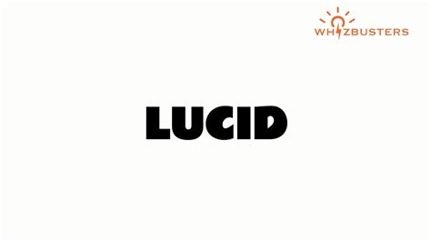 LUCID Adjective Meaning Pronunciation And Examples In Sentences