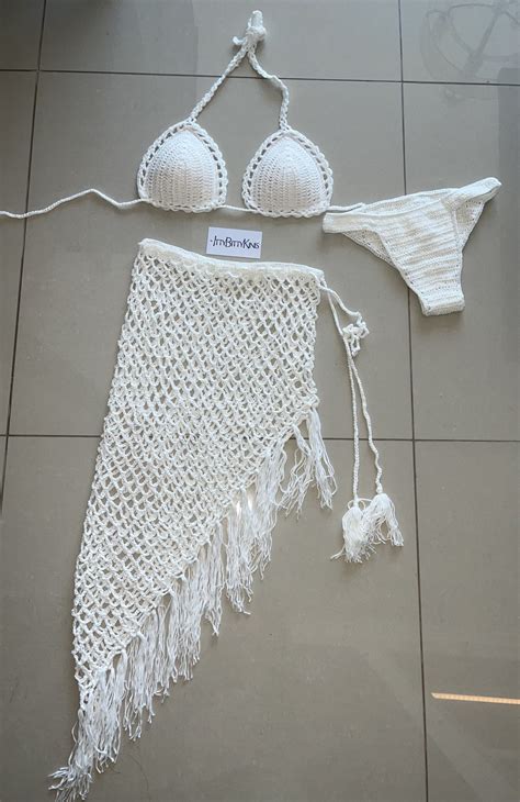 Maldives Crochet Set White Ittybittykinis