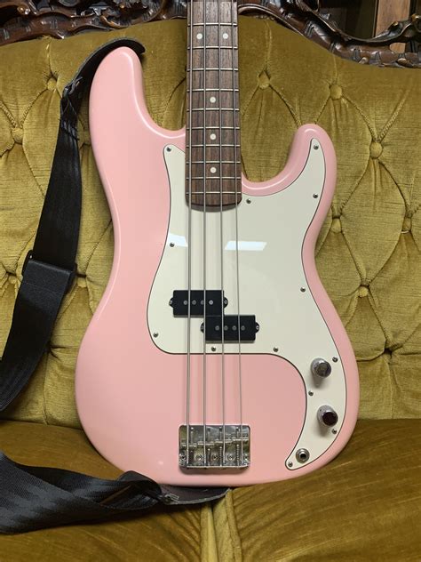 She’ll Pink P Bass Bass Guitar Cool Guitar Guitar Design