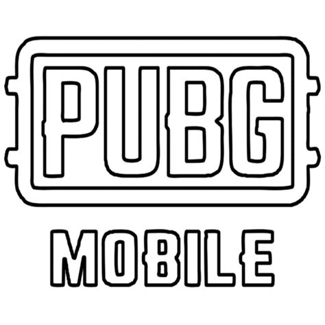 PUBG Mobile Drawings | PUBG Mobile Logo Coloring Pages | Video Game Pictures | Outline Vector ...