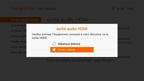 Décodeur TV 4 optimiser la configuration audio pour un home cinéma ou