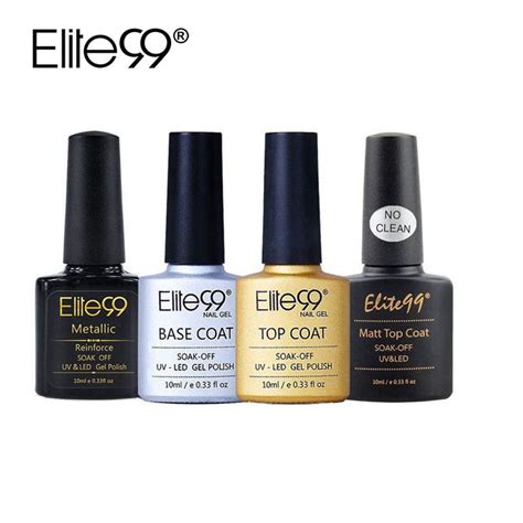 Elite Pieces Lot Ml Soak Off Gel Polish Set Base Coat No Clean