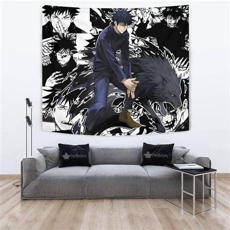 Megumi Fushiguro Tapestry Custom Jujutsu Kaisen Anime Manga Room Decor