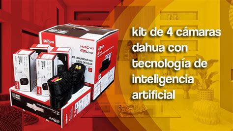 Kit de 4 cámaras tipo bala Dahua WizSense metálicas con tecnología