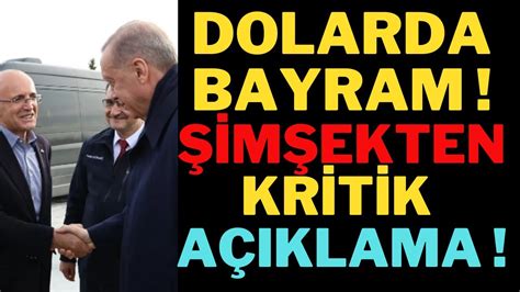 Dolar da Bayram Telaşı Şimşekten Kritik Açıklama Dolar Yorumları YouTube